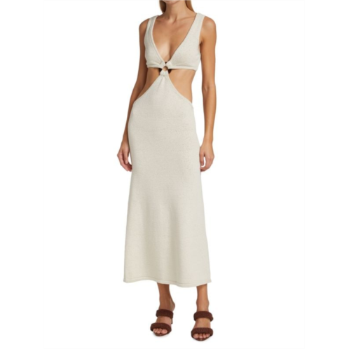 Cult Gaia Bank Cut-Out Knit Maxi Dress