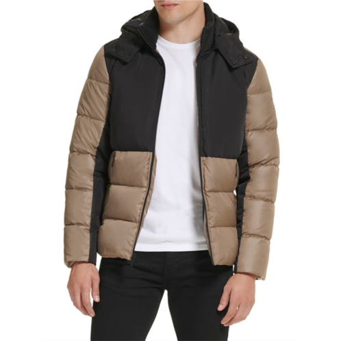 Kenneth Cole Channel Quilted Hooded Puffer Jacket