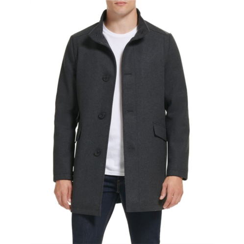 Kenneth Cole Hooded Wool Blend Coat