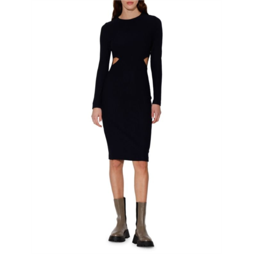 Walter Baker Krystal Waist Cut Out Sheath Dress