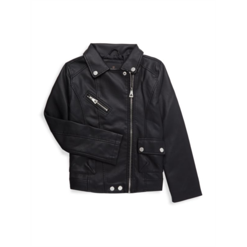 Urban Republic Girls Faux Leather Zip Up Jacket