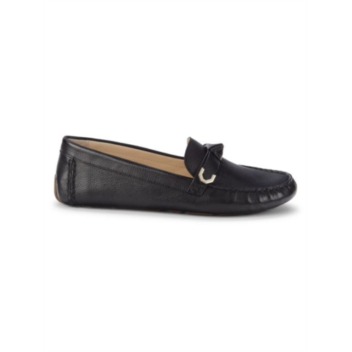 Cole Haan Evelyn Bow Leather Driving Loafers
