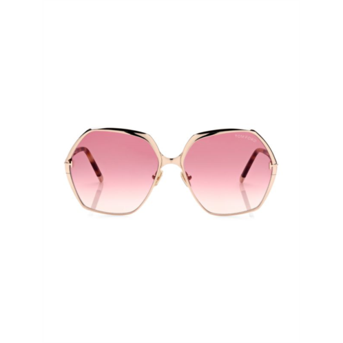 TOM FORD Fonda 60MM Geometric Sunglasses