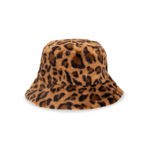 San Diego Hat Company The Iconic Leopard Print Faux Fur Bucket Hat