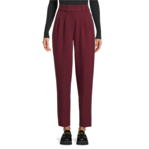 DKNY High Rise Pleated Cropped Pants