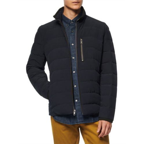 Andrew Marc Carlisle Quilted Packable Mockneck Zip Jacket