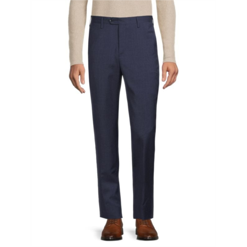 Santorelli Natural Stretch Crosshatch Wool Pants