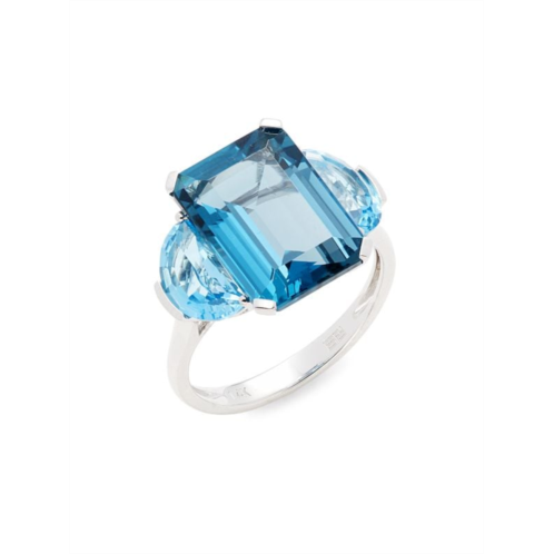 Effy 14K White Gold, Blue Topaz & London Blue Topaz Ring