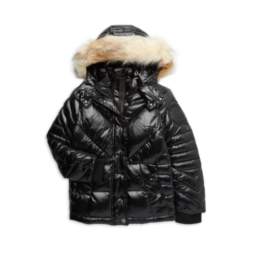 Pajar Little Girls & Girls Faux Fur Trim Hooded Puffer Jacket