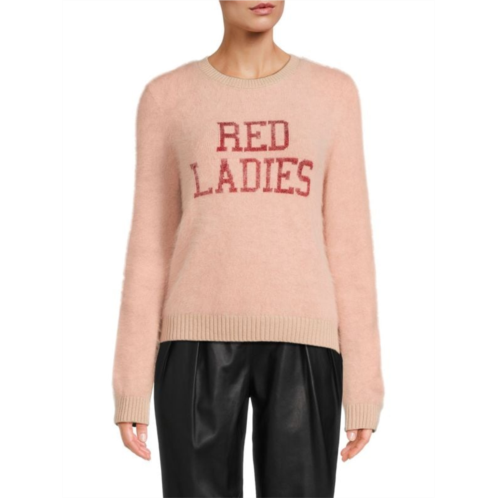 REDValentino Red Ladies Wool Blend Crewneck Sweater