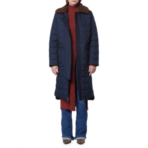 Andrew Marc Maxine Long Quilted Puffer Coat