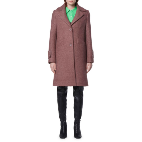 Andrew Marc Regine Pressed Boucle Wool Coat