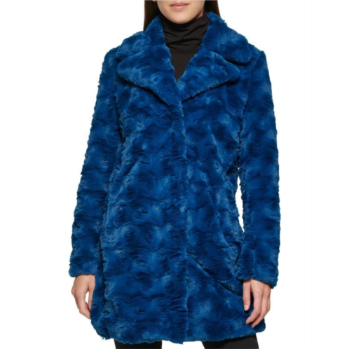 Kenneth Cole Textured Faux Fur Coat