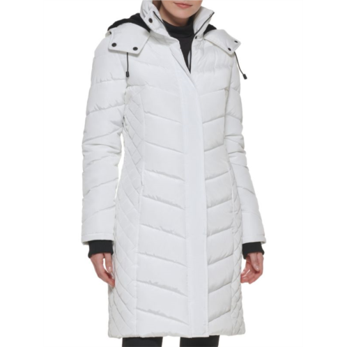 Kenneth Cole Mixed Quilted Puffer Coat