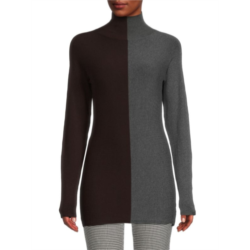 MARRISA WILSON NEW YORK Colorblock Turtleneck Sweater