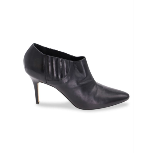 Manolo Blahnik Livrea Gore Ankle Bootie In Black Leather Boots