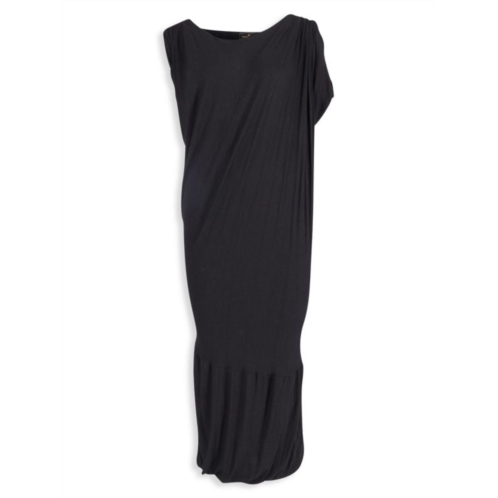 Vivienne Westwood Draped Maxi Dress In Black Polyester Viscose