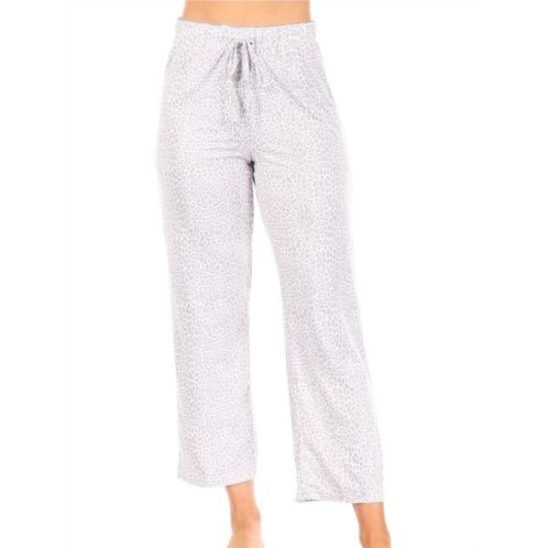 Tahari Leopard Print Straight Leg Pajama Pants