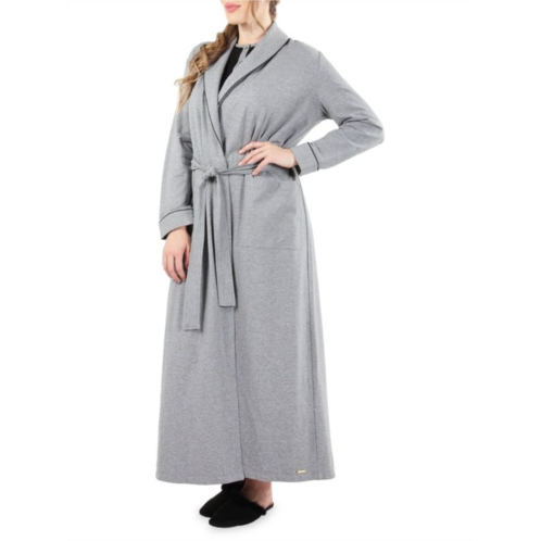 Memoi Shawl Collar Maxi Robe