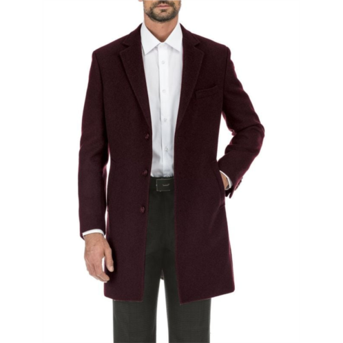 English Laundry Single Breasted Wool-Blend Overcoat