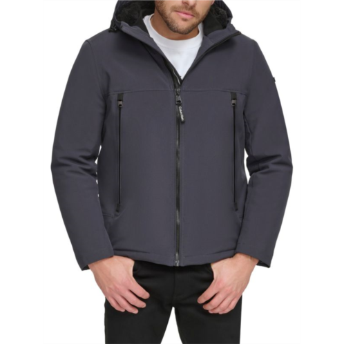 Calvin Klein Faux Fur Lined Hooded Zip Up Jacket