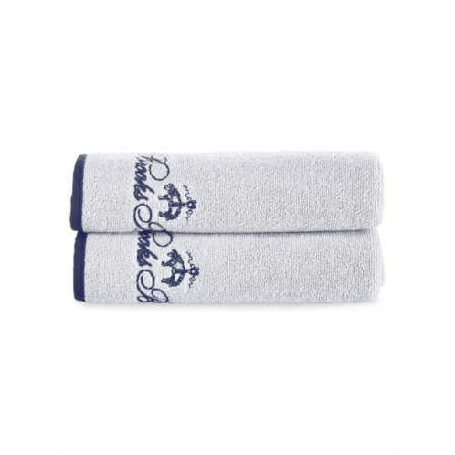 Brooks Brothers 2-Piece Contrast Frame Turkish Cotton Hand Towel Set