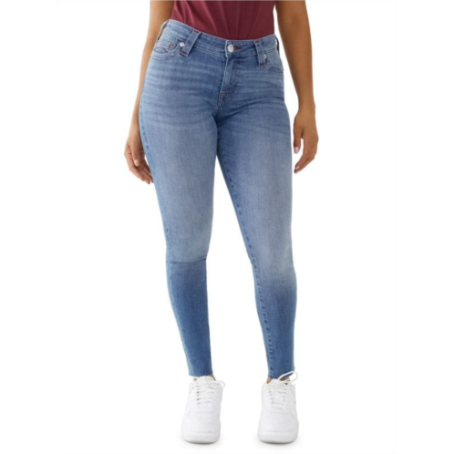 True Religion Jennie Frayed Hem Cropped Jeans