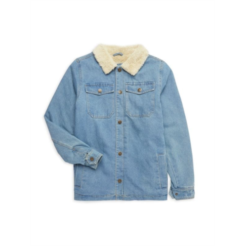 Urban Republic Boys Faux Fur Denim Jacket