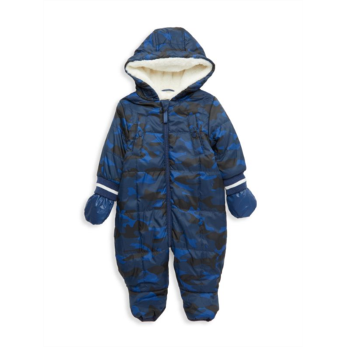 Urban Republic Baby Boys Faux Fur Lined Camo Quilted Footie