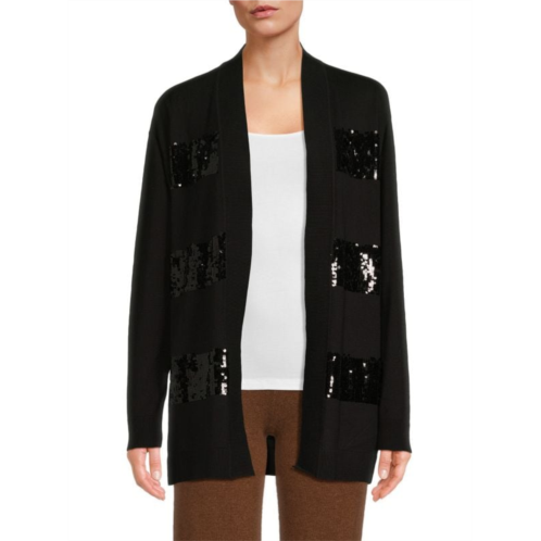 DKNY ?Sequin Open Front Cardigan