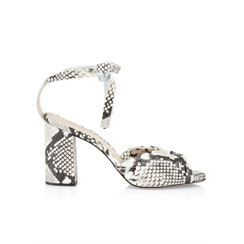 Saks Fifth Avenue Snakeskin-Effect Leather Ankle Sandals