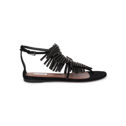 Alaia Fringe Leather Sandals