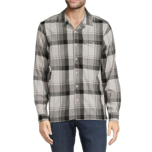 Onia Plaid Flannel Convertible Shirt