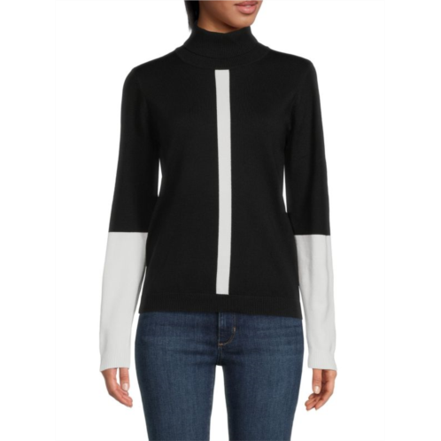 Patrizia Luca Colorblock Heathered Sweater