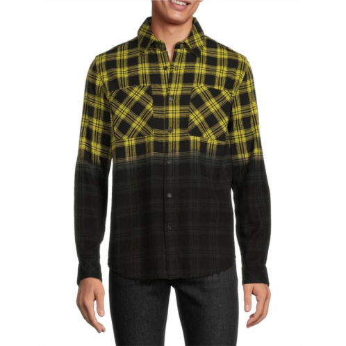 Eleven Paris Checked Regular Fit Colorblock Shirt