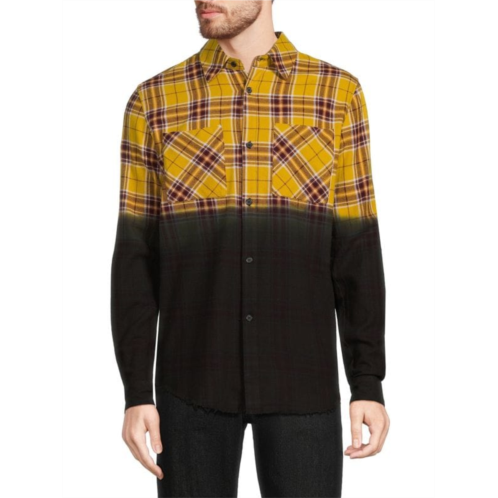 Eleven Paris Checked Regular Fit Colorblock Shirt