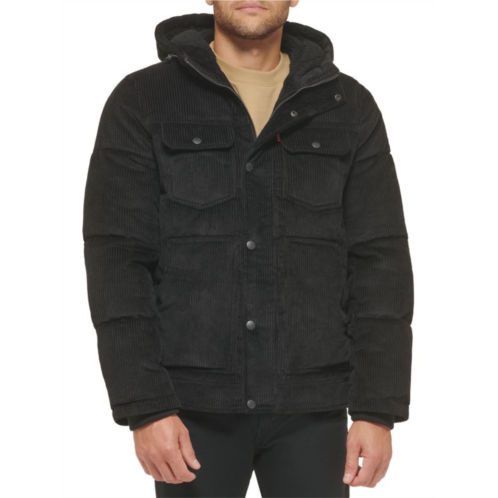 Levi  s Classic Fit Hooded Corduroy Puffer Jacket
