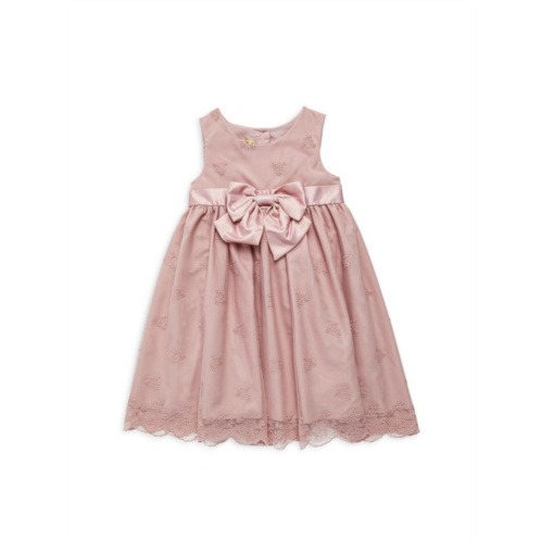 Purple Rose Baby Girls Bow & Lace Dress