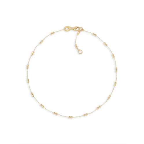 Saks Fifth Avenue Made in Italy 14K Yellow Gold Beaded Station Anklet