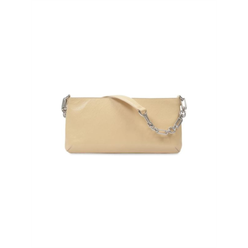 By Far Holly Bag In Beige Glossy Leather