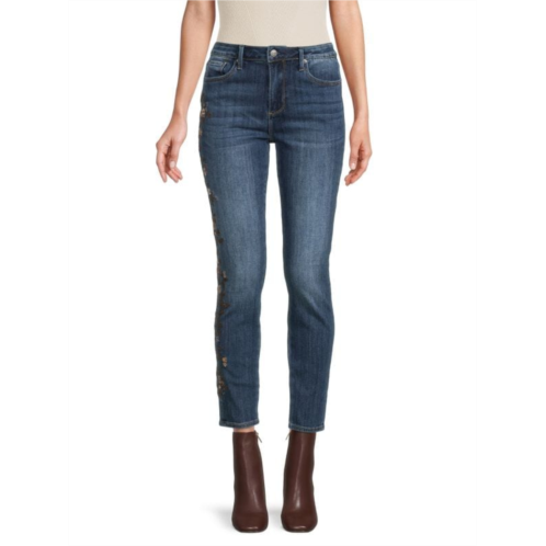 Driftwood Jackie High Rise Embroidered Jeans