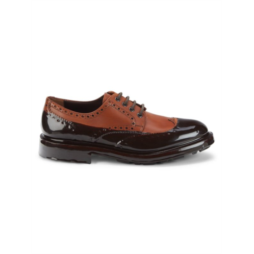 FERRAGAMO Colorblocked Leather Brogues