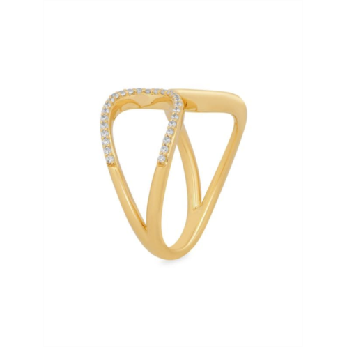 Verifine Demi Fine Miriam 18K Goldplated Sterling Silver & 0.13 TCW Diamond Ring