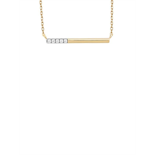 Verifine Demi Fine Bess 18K Goldplated Sterling Silver & 0.08 TCW Diamond Pendant Necklace