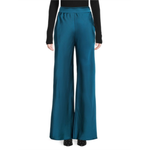 Renee C. Satin Wide Leg Pants