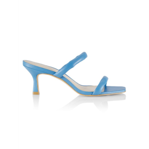 Saks Fifth Avenue Two-Strap Heeled Leather Sandals