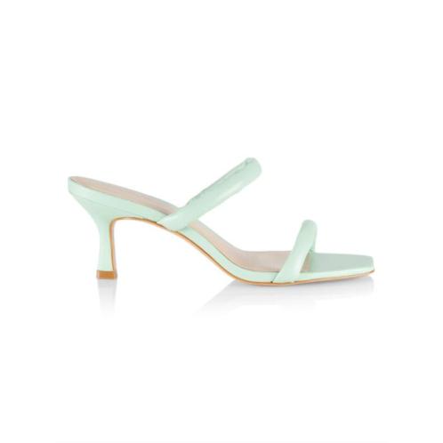 Saks Fifth Avenue Two-Strap Heeled Leather Sandals