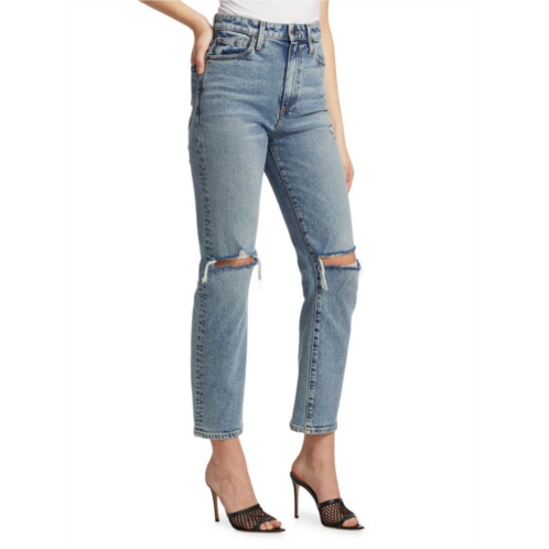 Le Jean Mia High-Rise Relaxed Straight Jeans