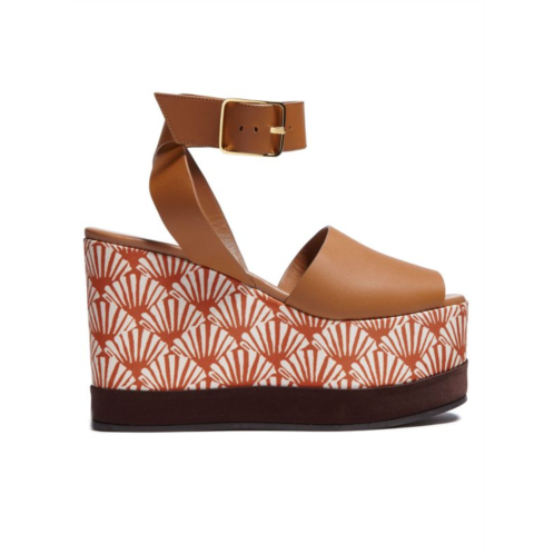 La DoubleJ Leather Wedge Sandals