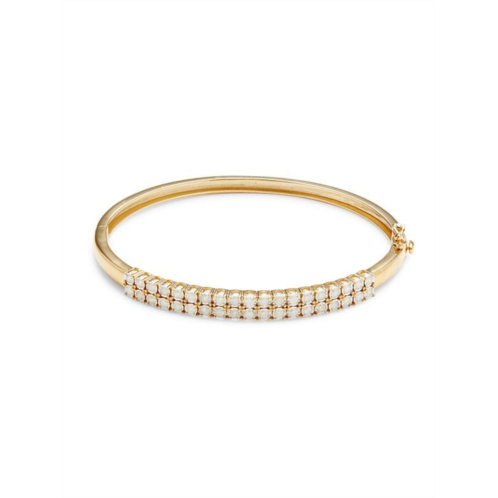 Effy ENY 14K Goldplated Sterling Silver & 0.97 TCW Diamond Bangle Bracelet